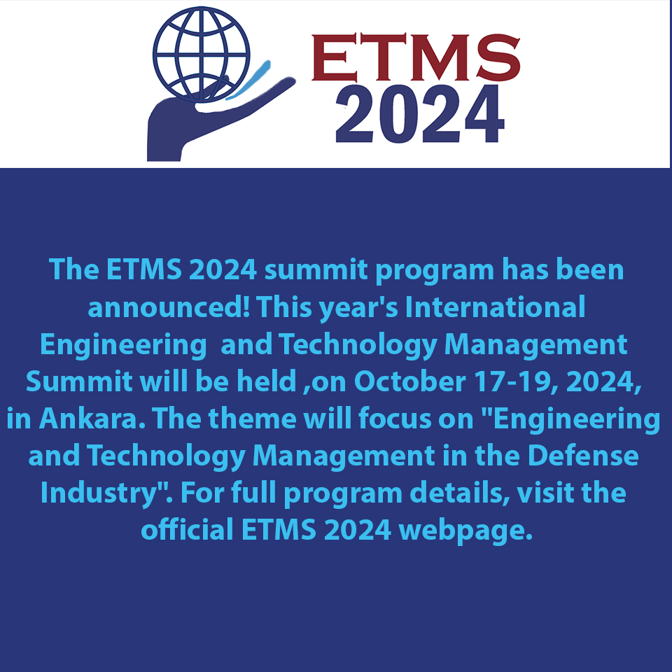 Summit program has been announced! etms.baskent.edu.tr