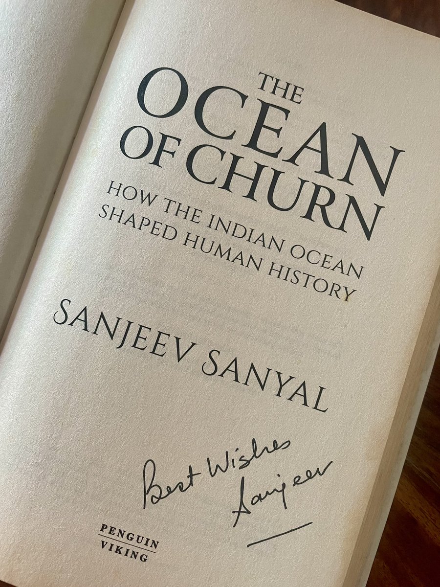 Congratulations <a href="/sanjeevsanyal/">Sanjeev Sanyal</a> sir for getting appointed as a Chancellor of Gokhale Institute. Welcome Pune! It's always a pleasure to read his book The Ocean Of Churn and it's a gift copy from him to my father with his autograph! I did an episode on it : youtu.be/hJwYIngsls0?si…