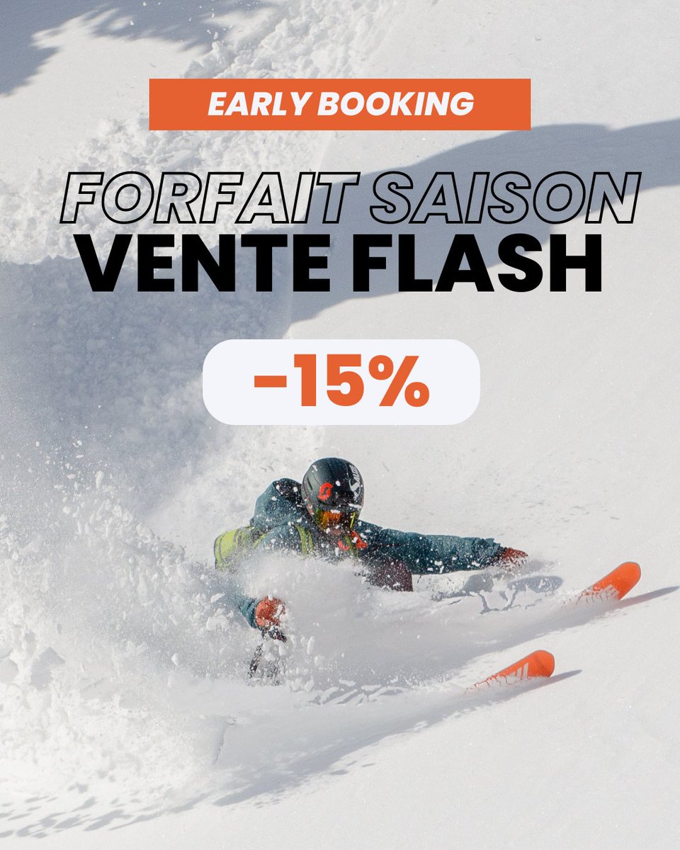 ❄️ Promo Forfait Saison Ski ❄️

Skieurs, snowboardeurs, passionnés de montagne... Cette offre est faite pour vous ! 🎿🏔
📆 Jusqu'au 1er décembre 2024
🎟 Tarif spécial : 547€ au lieu de 644€
🔗 forfait-ski.lesangles.com/fr/forfait-ski…