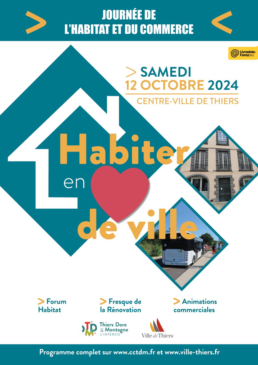 villedethiers's tweet photo. Journées de l’Habitat et du Commerce 
Afin de mettre en avant la diversité de l’offre commerciale présente à Thiers, commerçants et artisans se sont mobilisées pour être présents sur le marché Place Chastel. 
+ d'infos 👉 https://t.co/hMCoVgajxD https://t.co/0ox5nORJFw