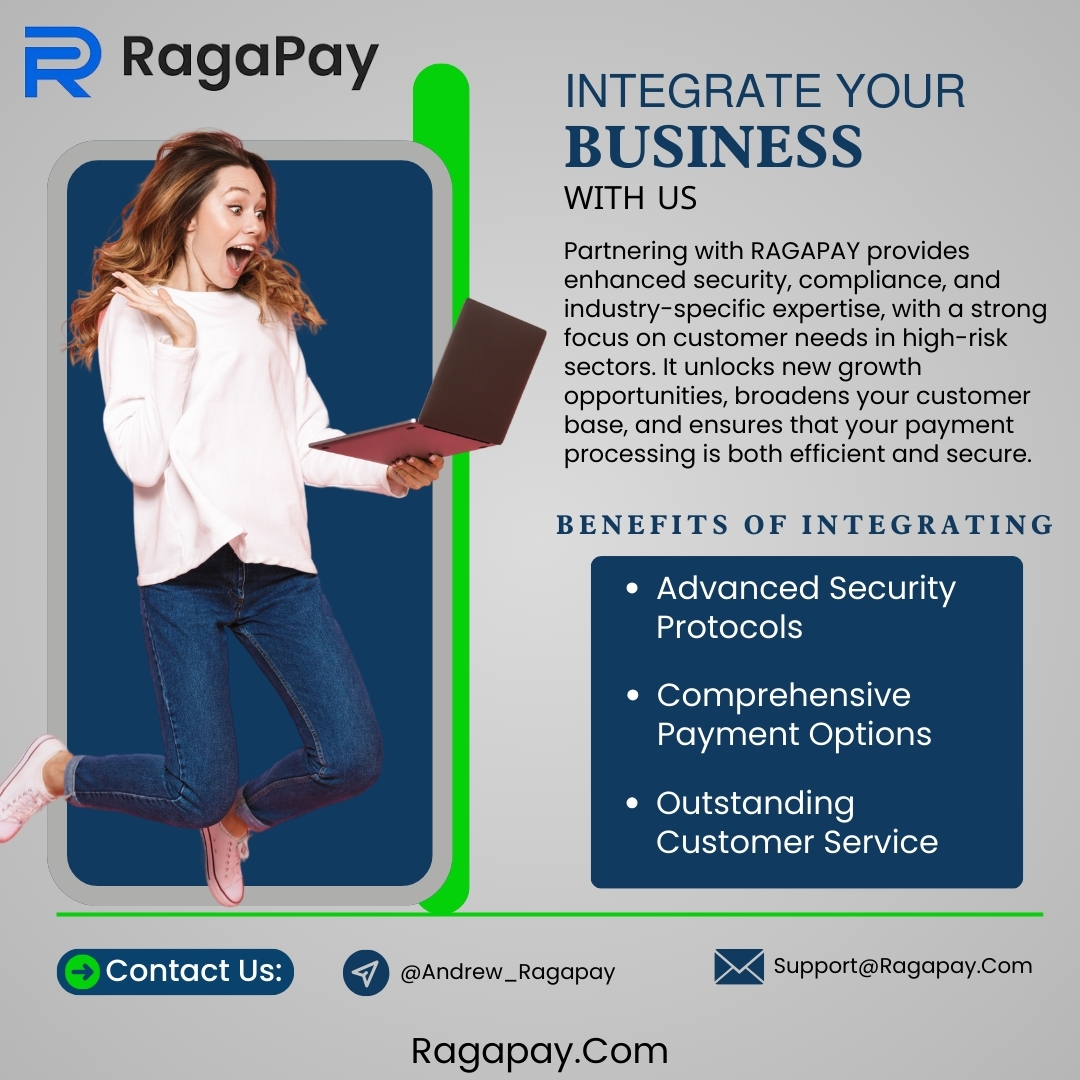 Integrate Your Business with Tailored Payment Solutions!
With us, your business can seamlessly integrate customized payment solutions that fit your unique needs. From e-commerce to high-risk industries, we're here to help you grow and thrive. 💳🚀

 #Ragapay #payments #highrisk