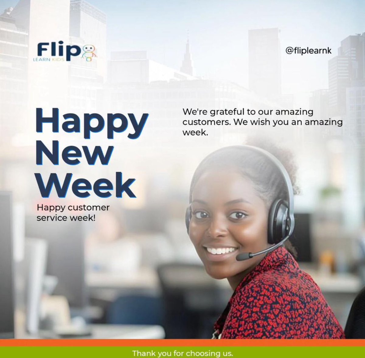 Happy Customer's Week! 
We're grateful for our amazing community of learners and parents who make Fliplearnk a special place. Your support means the world to us. 

Let's celebrate together! 🎉 
.
#HappyCustomersWeek #CustomerAppreciation #Education #OnlineLearning #STEM #Coding
