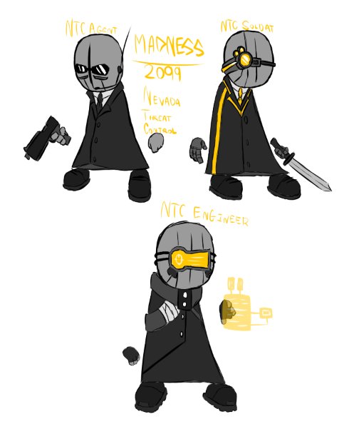 VOnFire255's tweet image. MADNESS:2099

The Nevada Threat Control (NTC)

After realizing that Hank wasn't their only priority, the AAHW reformed into the NTC, facing old and new opponents.

#madnesscombatfanart #madnesscombat #madnesscombatoc