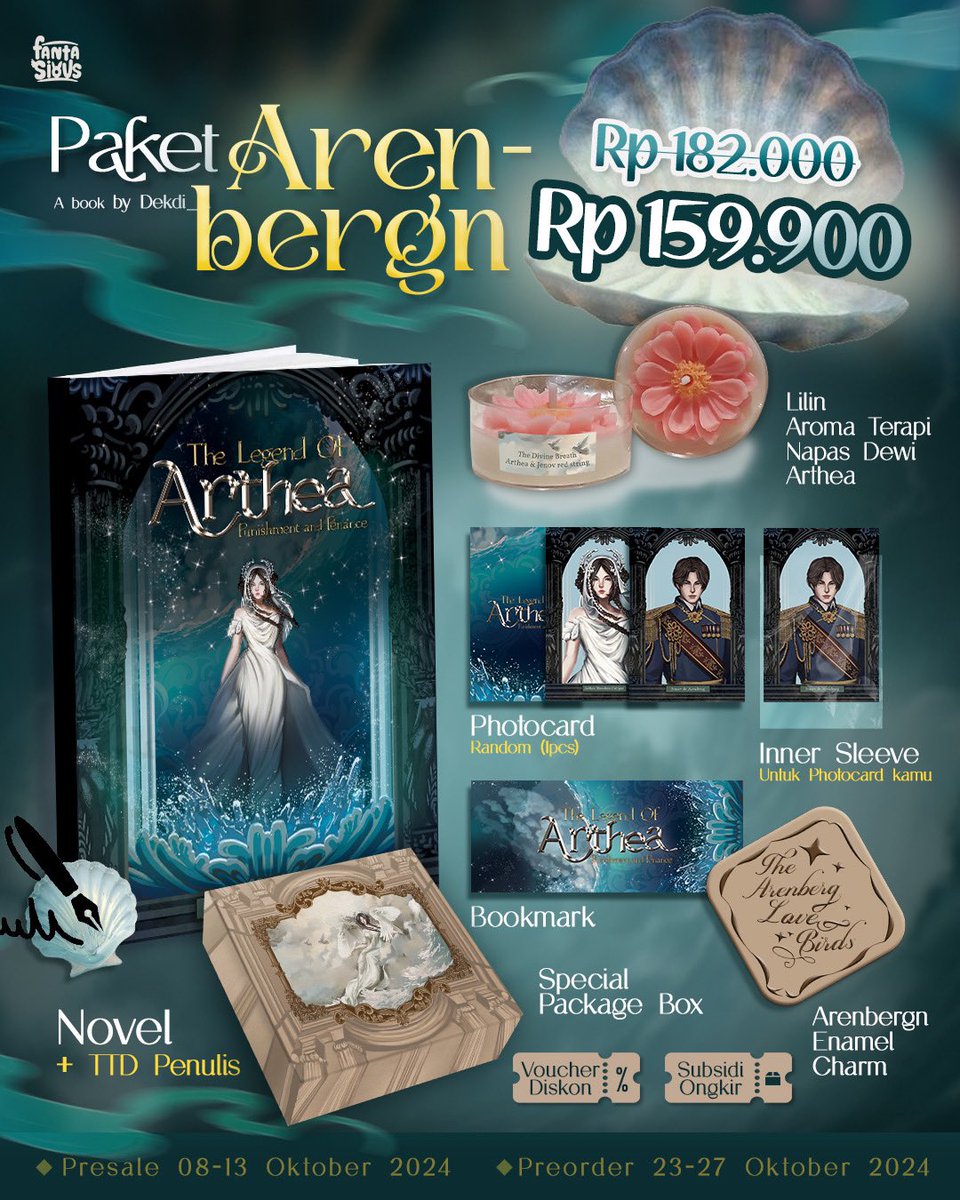 Hari ini presale The Legend of Arthea, jam 17.00 WIB💗🙋🏻‍♀️

Link presale linktr.ee/bukuthelegendo…

#TheLegendofArthea