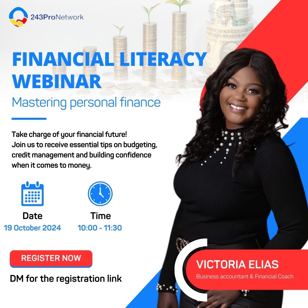 243_pro_network's tweet photo. We are inviting you to join us for the Financial Literacy Webinar this October 💸

Come learn everything on personal financial management! We will be taught by the amazing business accountant and financial coach Victoria Elias!

Comment WEBINAR to get the registration link. https://t.co/3r6hQO7t10