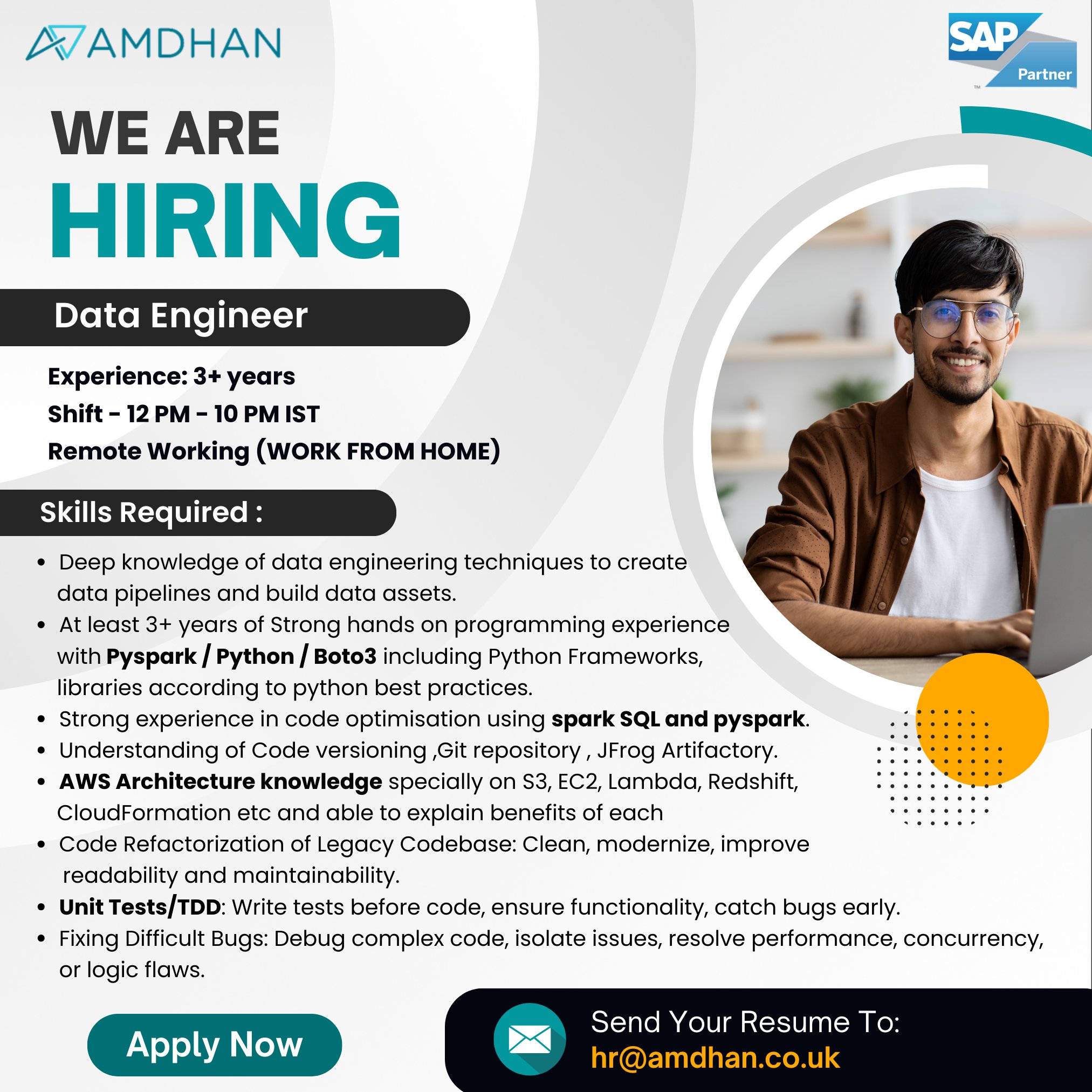 AmDhan Ltd. UK. on X: &ldquo;We Are Hiring. 𝐏𝐨𝐬𝐢𝐭𝐢𝐨𝐧: Data 