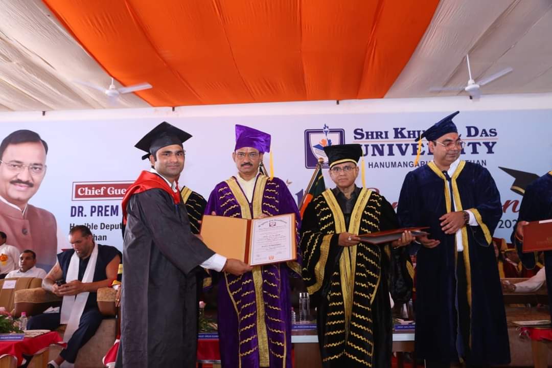 dryogiravi007's tweet photo. I am delighted to share that I was awarded a Doctor of Philosophy (PhD) in Corporate Yoga and Mental Health on October 5, 2024, during the first convocation of SKD University in Hanumangarh, Rajasthan. 

#phd #phdresearch #yoga #yogateacher https://t.co/MeOkb8w8pe