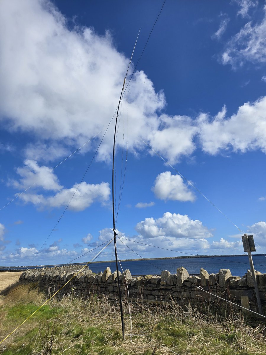 Triband single feed vertical worked well. Tested during the CQ WW RTTY contest.