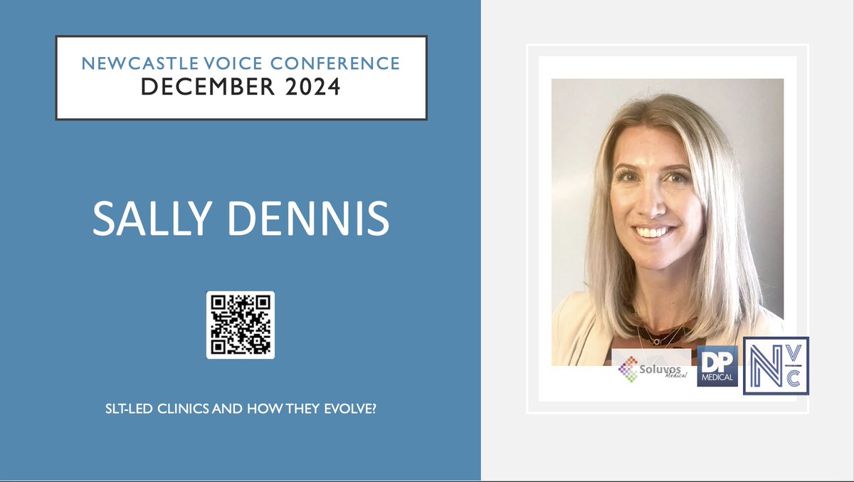 Newcastle Upon Tyne ENT Speech and Language (@newcastleentslt) on Twitter photo NEWCASTLE VOICE CONFERENCE 2024 – <a href="/SallyMDennis/">Sally Dennis</a> is a Voice Specialist SLT who has supported patients in the management of clinical voice disorders for over 19 years. She will present her experience of implementing SLT-led clinics, and co-present a constriction release workshop. NEWCASTLE VOICE CONFERENCE 2024 – <a href="/SallyMDennis/">Sally Dennis</a> is a Voice Specialist SLT who has supported patients in the management of clinical voice disorders for over 19 years. She will present her experience of implementing SLT-led clinics, and co-present a constriction release workshop.