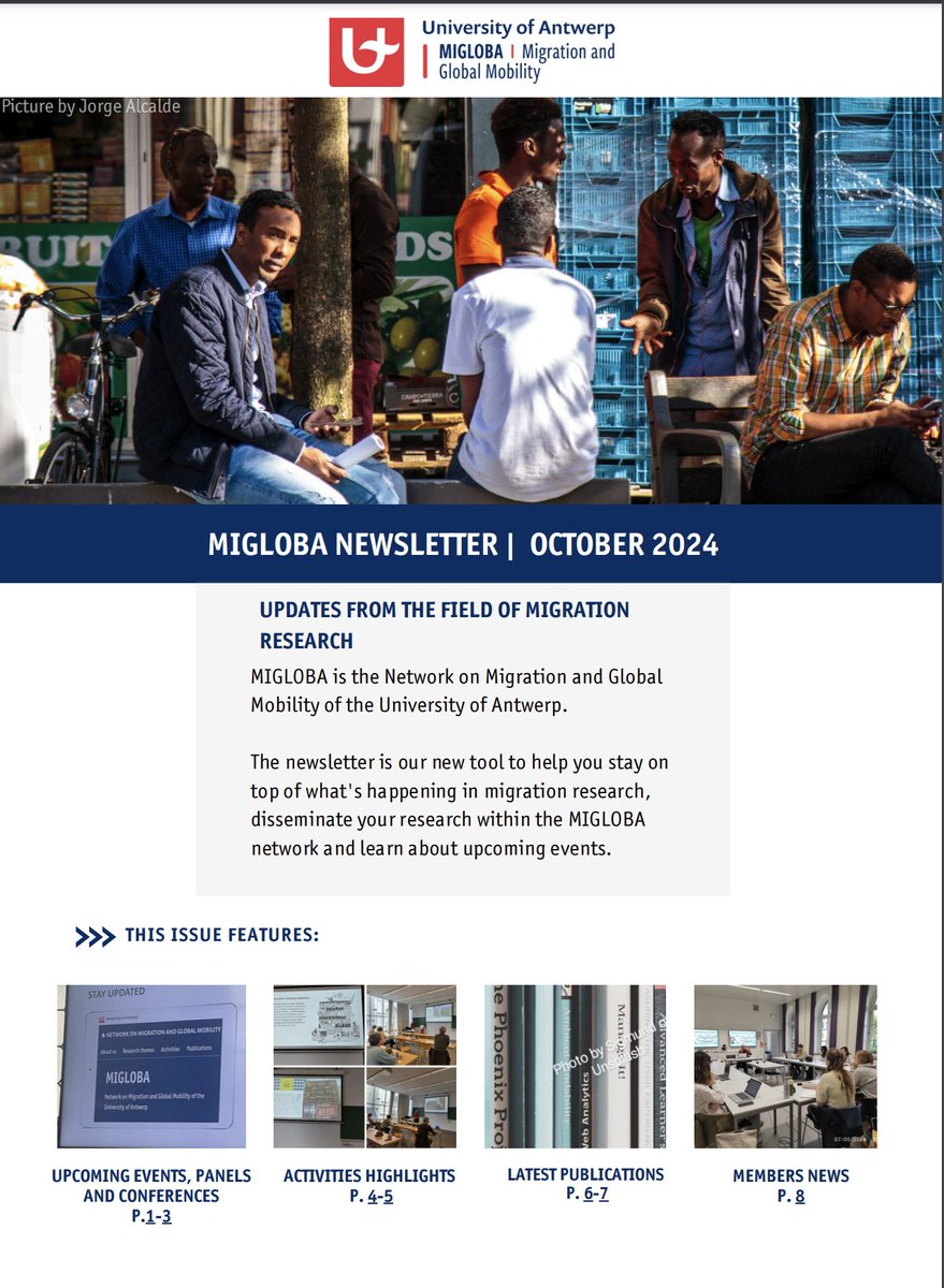 Migloba: Network on Migration and Global Mobility (@migloba) on Twitter photo 🚨 The latest <a href="/migloba/">Migloba: Network on Migration and Global Mobility</a> newsletter is out now! 🚨
Get the latest insights into our activities, member updates, and #MigrationResearch.
It’s your go-to for staying connected and informed about upcoming events. Don't miss it! 📬 #AcademicLife <a href="/UAntwerpen/">UAntwerpen</a>⬇️
medialibrary.uantwerpen.be/files/6827/fd8… 🚨 The latest <a href="/migloba/">Migloba: Network on Migration and Global Mobility</a> newsletter is out now! 🚨
Get the latest insights into our activities, member updates, and #MigrationResearch.
It’s your go-to for staying connected and informed about upcoming events. Don't miss it! 📬 #AcademicLife <a href="/UAntwerpen/">UAntwerpen</a>⬇️
medialibrary.uantwerpen.be/files/6827/fd8…