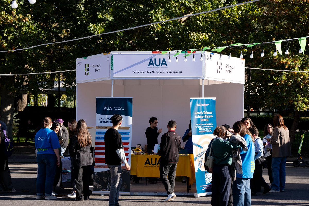 AUAtweets's tweet image. 🔬 AUA recently participated in #Armenian Science Week!
We enjoyed engaging with visitors of all ages and sharing our latest research and projects.
A special thanks to @gituzh for organizing such a wonderful event. ✨