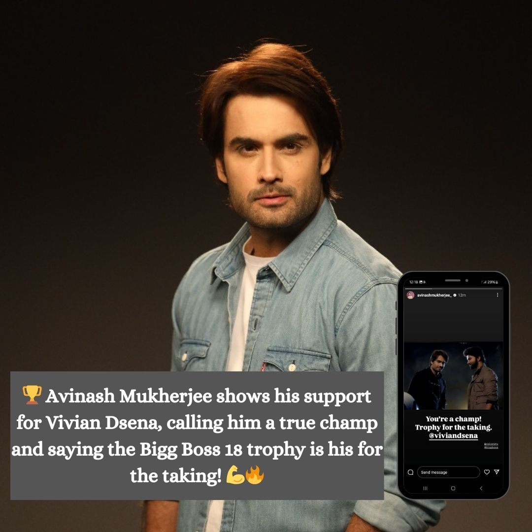 FifafoozTv's tweet photo. 🏆 Avinash Mukherjee backs Vivian Dsena, calling him a champ and saying the Bigg Boss 18 trophy is his for the taking! 💪🔥
.
.
#VivianDsena #Udaariyaan  #SalmanKhan #FanFrenzy #viviansarmy #vdians #betasebaap #vivianforwin #BiggBoss18 #VDarmy https://t.co/8Fz6qXB12U