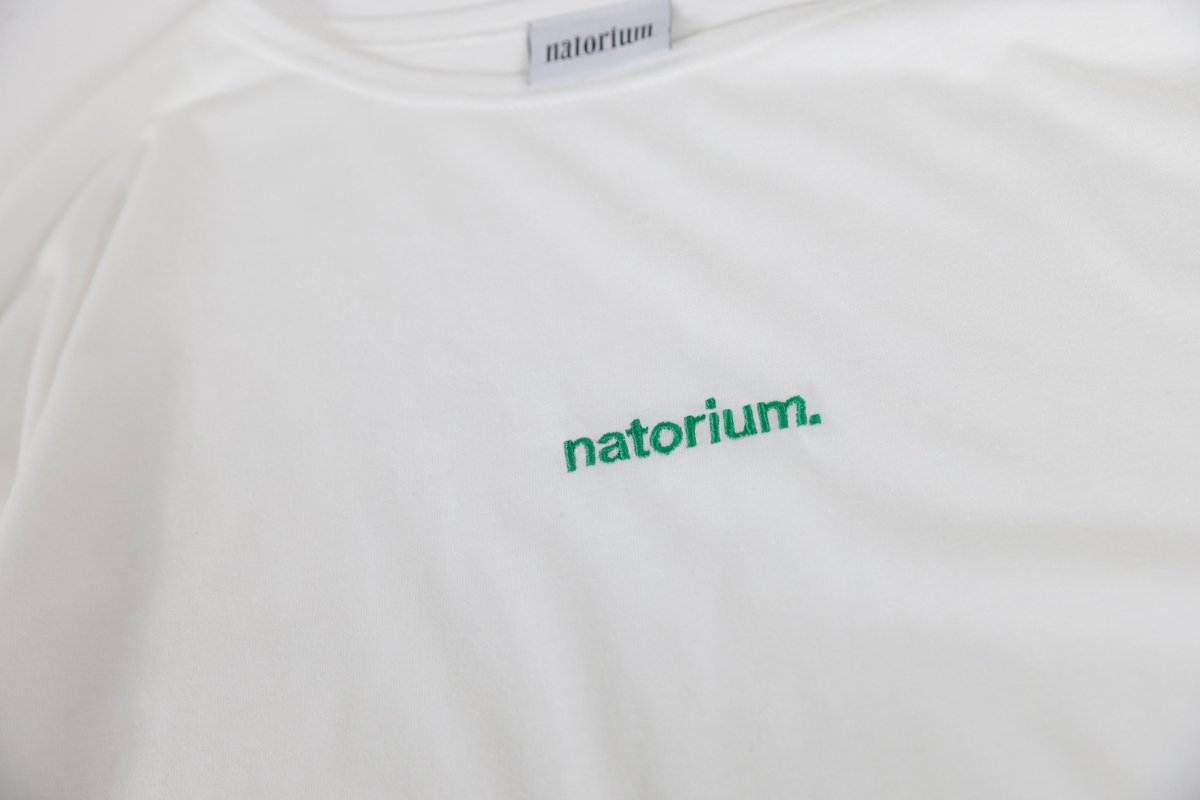 ◤ NEW MERCH ◢ natorium long T-shirt color : White / Black M / L