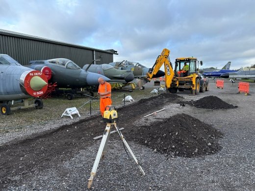 NewarkAirMus's tweet image. A gentle reminder about the temporary work underway on site until Wednesday - to install a new path between #NAMHangar2 &amp;amp; the #NAMcafe 
#NAMdeveloping
