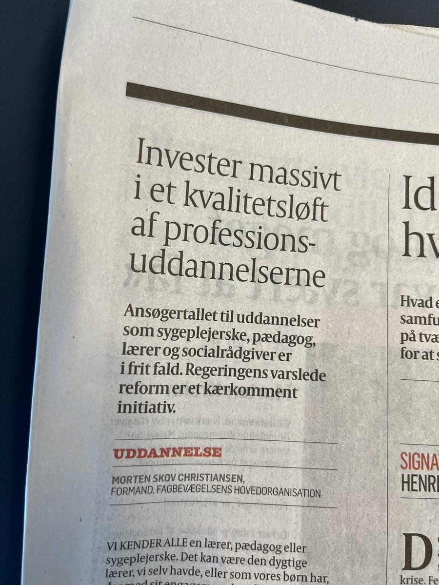 Reformen af professions- og erhvervsakademiuddannelser kræver massive investeringer, hvis vi skal gøre os håb om at vende søgetal til uddannelser som sygeplejersker, pædagog, lærer m.fl., som er i frit fald. Så klar opfordring til regeringen #dkpol #uddpol