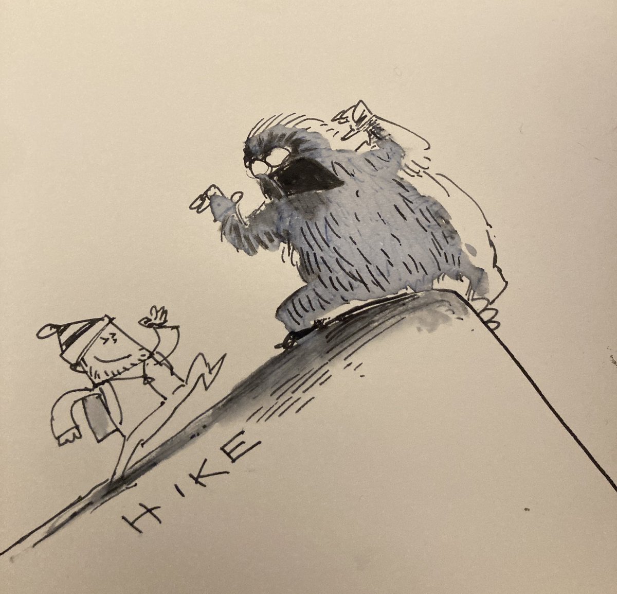 stevemaythe1st's tweet photo. Today’s #inktober2024 is ‘hike’
@inktober
#stevemaythe1st
#hike
#inktober8 https://t.co/7konh5Btn1