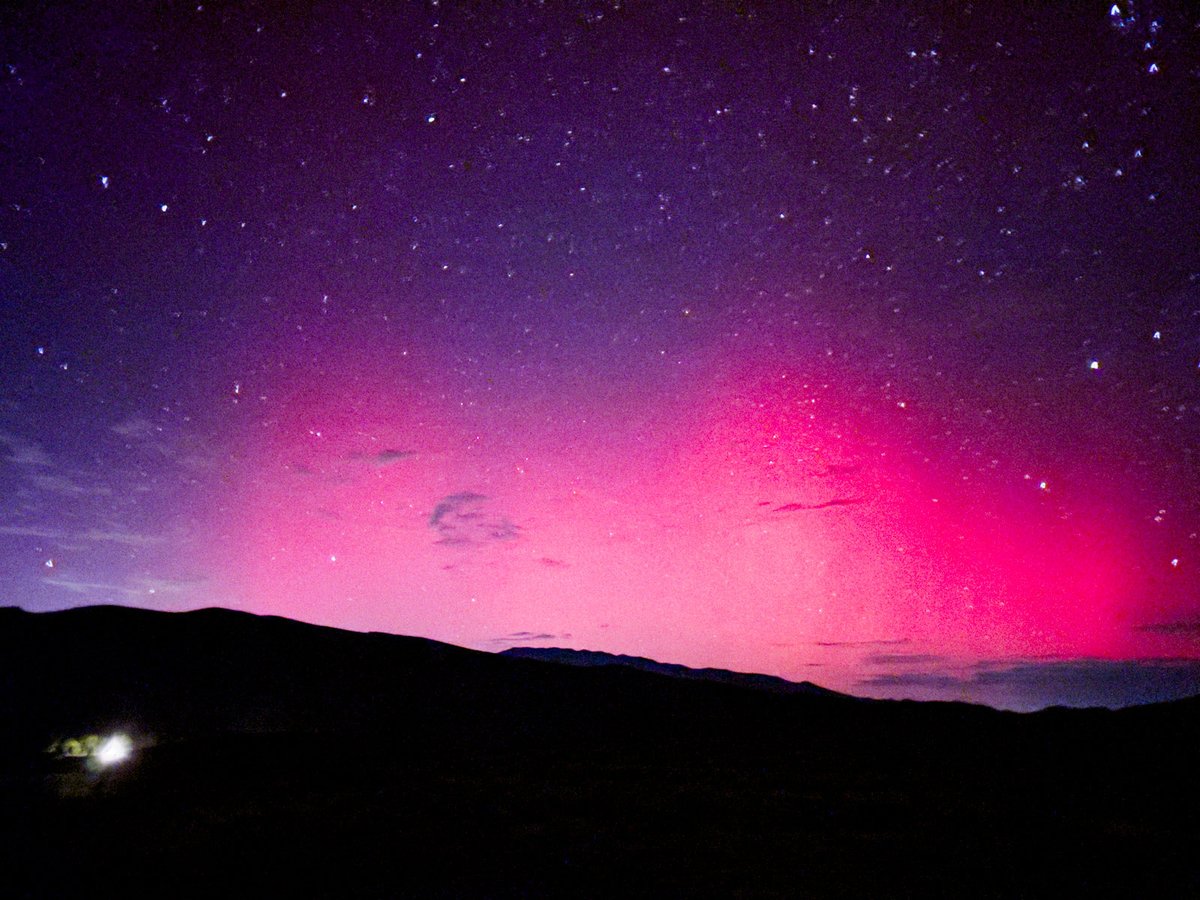 Really nice aurora borealis so far tonight at Topaz Lake, Nevada.

iPhone photo, can’t wait to see what the big cameras pick up.