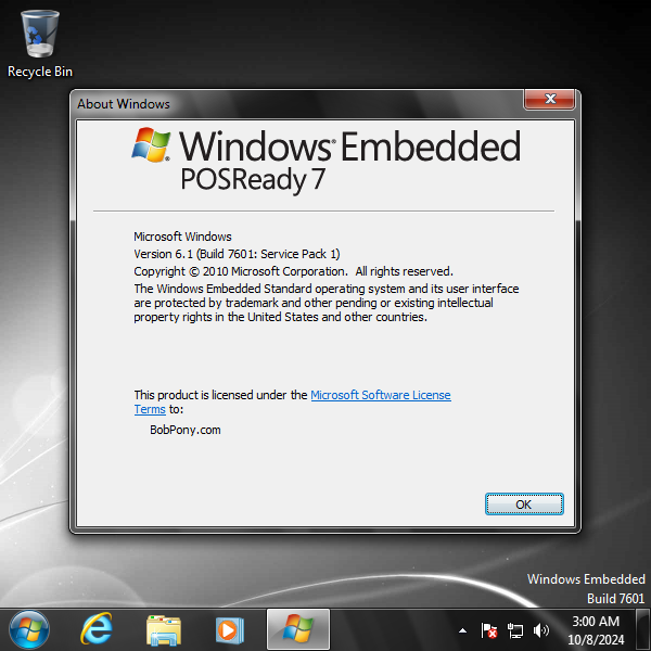 TheBobPony's tweet image. Support for the final Windows 7 variant under Extended Security Updates (ESU), Windows Embedded POSReady 7 has officially ended. 🪦
