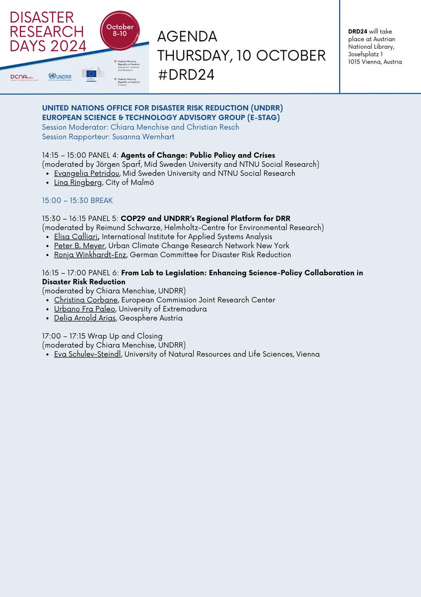 🌍🚨 @DisasterResearchDays 2024 🚨🌍

SYNERGISE is proud to join in Austria! Tomorrow, Tiina will speak on tech innovation for #firstresponders from 14:30 to 15:30. Stay tuned for updates on our cutting-edge #disastermanagement solutions!