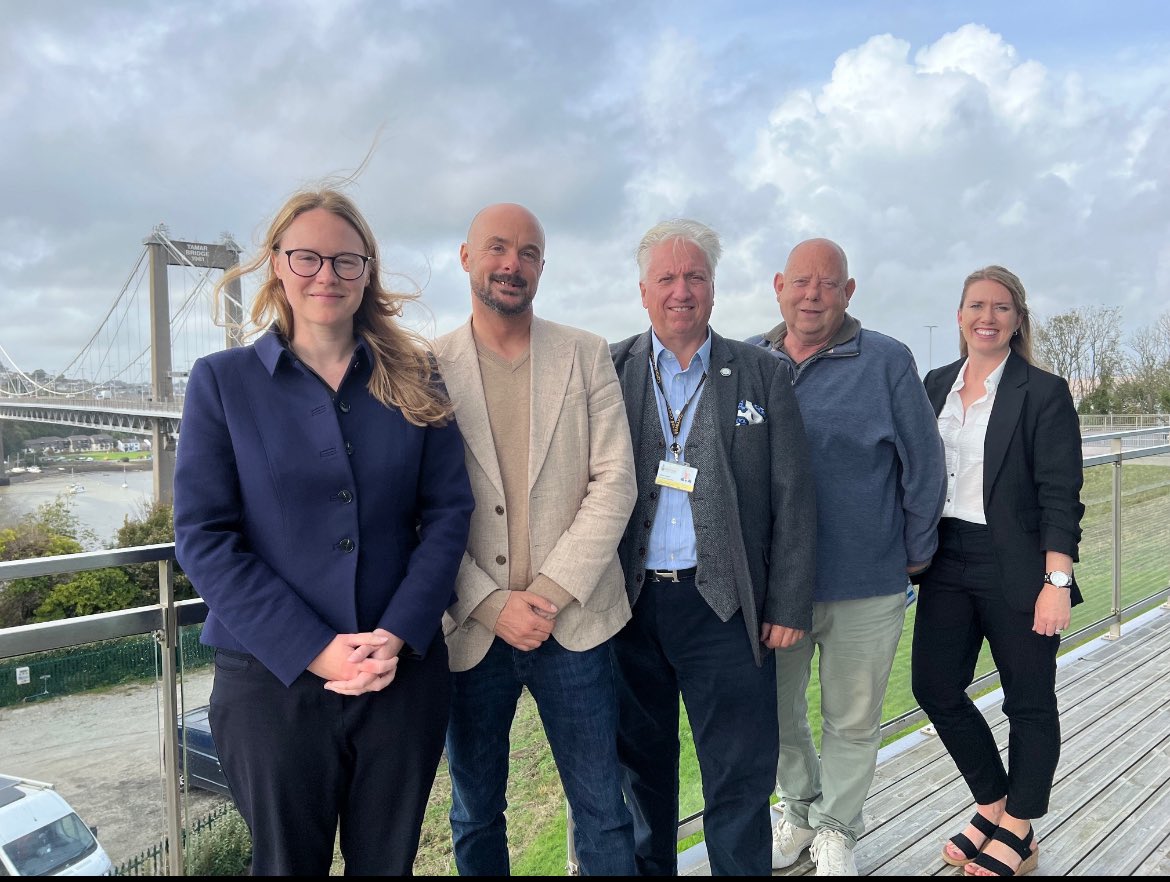 JonDingle01's tweet photo. A really positive meeting held at Tamar Crossings on Monday afternoon between the Co-Chairs of the joint committee Cllrs Dingle &amp; Worth, Cabinet Member for Planning &amp; Transport Cllr Coker and newly elected South East Cornwall MP Anna Gelderd. https://t.co/l9tqSXJ0BV