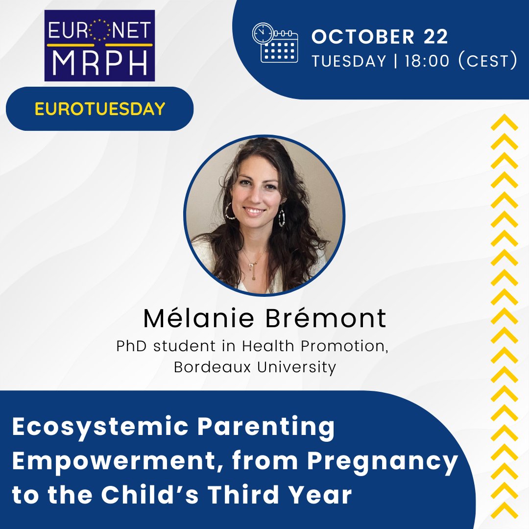 OCTOBER EUROTUESDAY

Dear EuroNetters,  

On October 22nd at 18:00 (CEST), we will host Mélanie Brémont for our next EuroTuesday!  

You can join us on Zoom, link in bio!  

We look forward to seeing you on EuroTuesday! ❤️