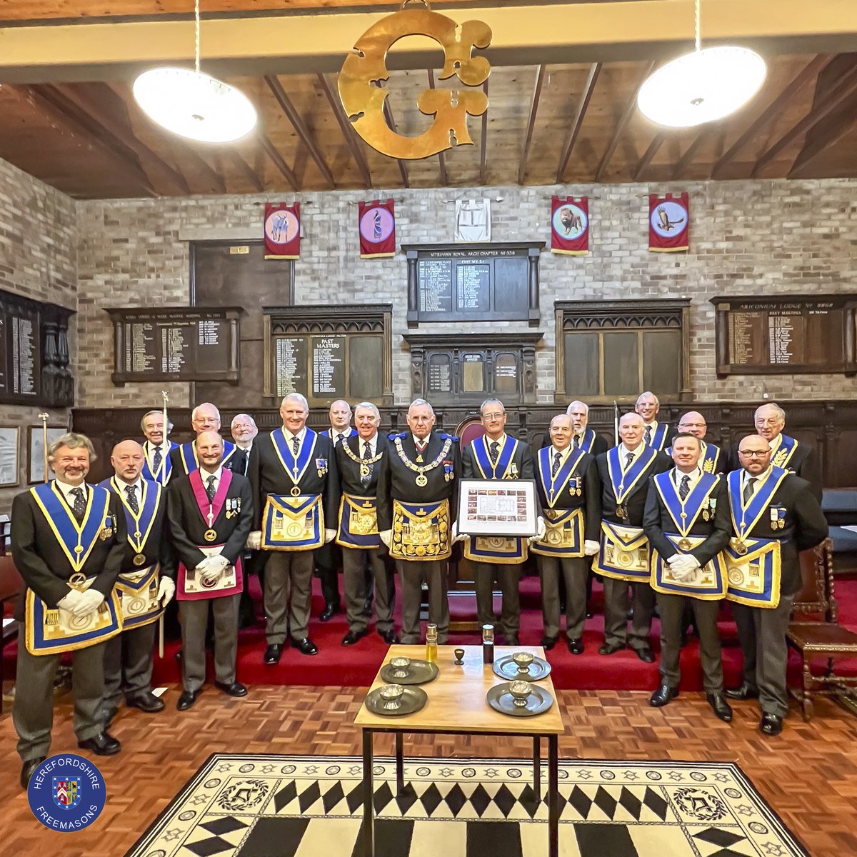 PGLHerefords's tweet photo. What an interesting night at the Dedication of the new Masonic Hall in Ross on Wye.  Not often you get to see a Dedication and very ably carried out by the Head of Freemasonry in Herefordshire and his team. Well done to all and welcome to your new home. #Freemasons https://t.co/ruqvyeO6yf