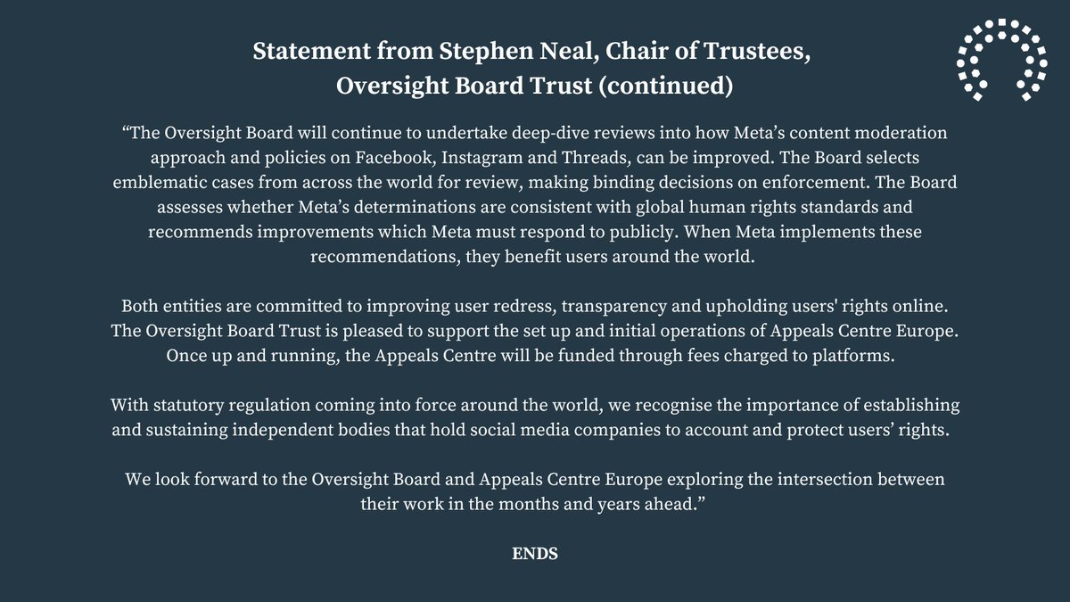 Oversight Board tweet media