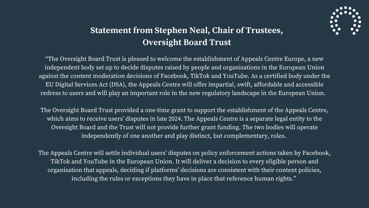 Oversight Board tweet media