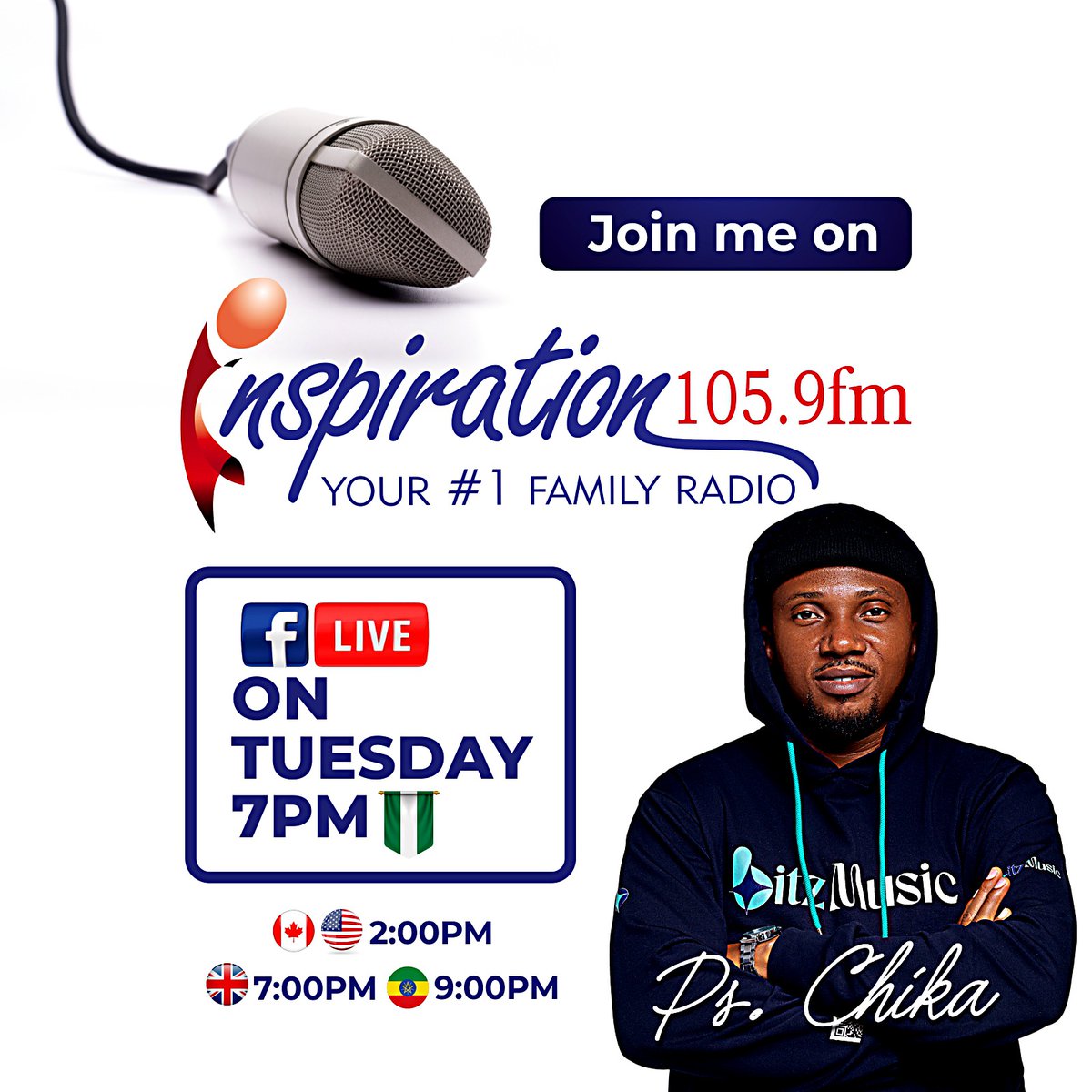 Pst_Chika's tweet image. Tuesdays 7pm Nigerian time are gold @inspiration105.9FM

This evening promises to be amazing