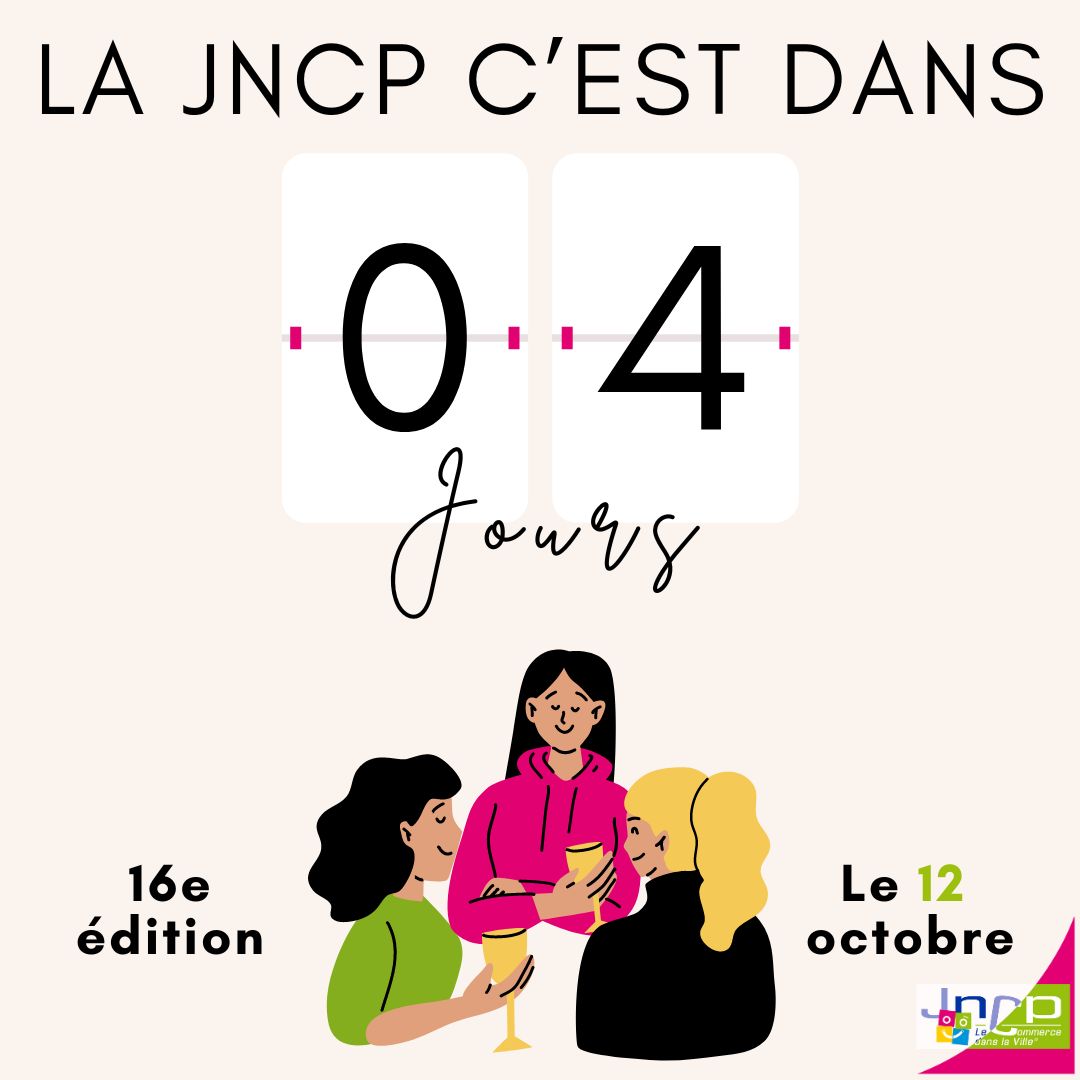 [JNCP 2024]

J-4 pour la 16e édition de la #JNCP !

#JNCP2024 #Commerce #Artisanat #centreville #économielocale