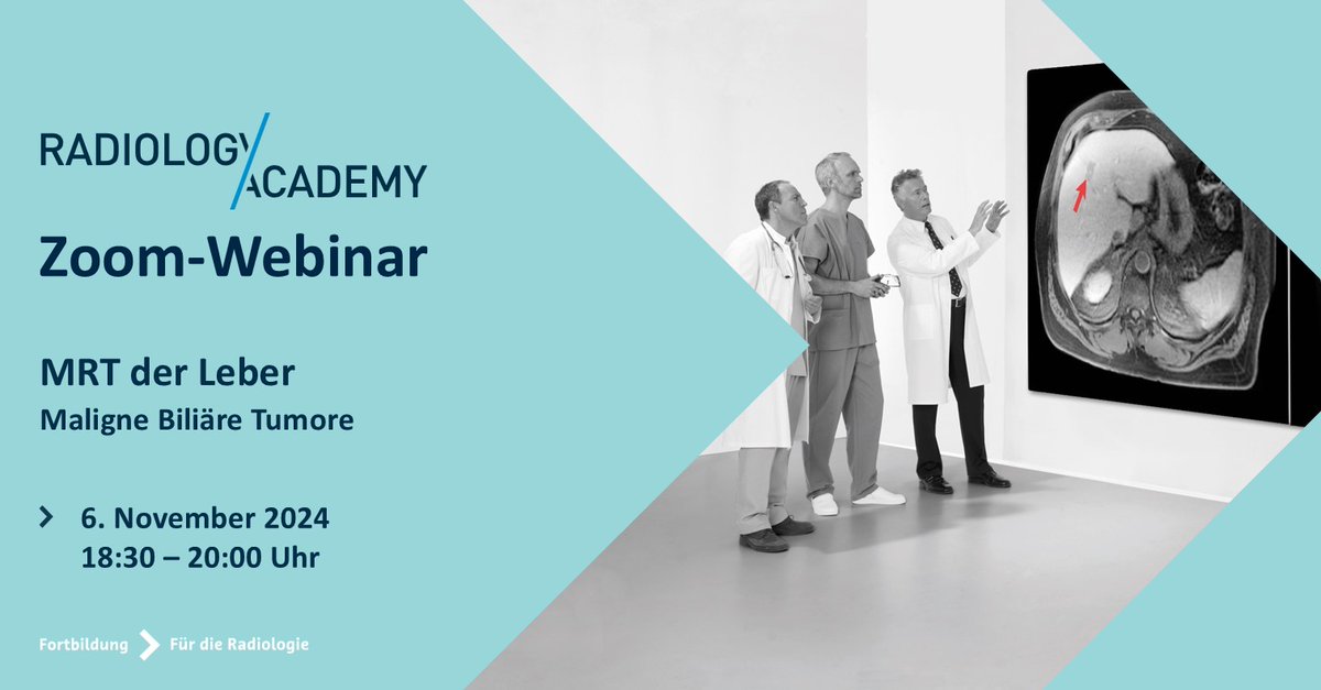 MORGEN! MRT der Leber – Maligne Biliäre Tumore - Kostenloses Webinar, Anmeldung erforderlich, 6. November 2024, 18:30 - 20:00 Uhr. Jetzt anmelden:
bayer.zoom.us/webinar/regist…
#Radiologie #Kontrastmittel