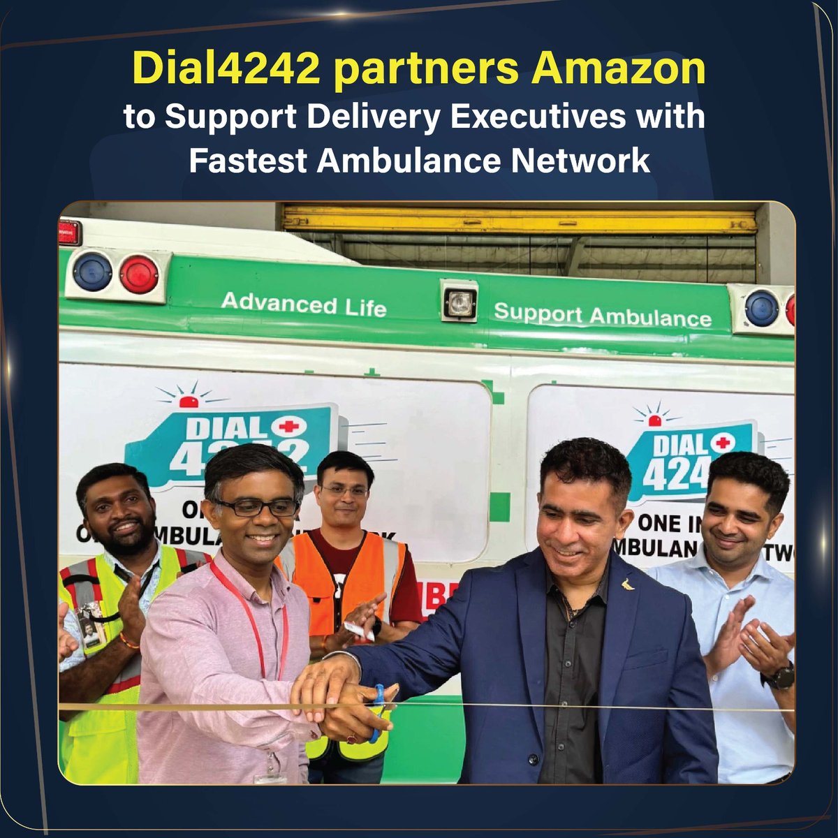 🚨 Dial4242 Partners with Amazon for Rapid Emergency Response!🚑
Amazon India’s delivery associates now have access to Dial4242's ambulance network, ensuring support in 856+ cities with under-10-min response time.
Read more: itln.in/logistics/amaz…
#SavingLives #EmergencyResponse