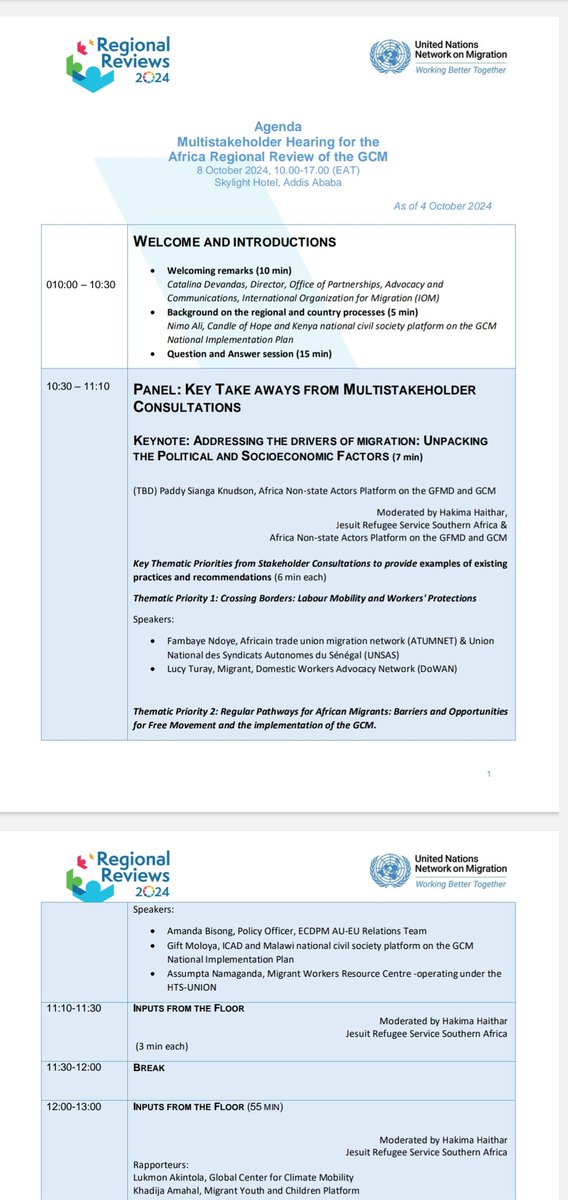 fes_ampc's tweet photo. The 2nd Regional Review of the #GCM takes place in Addis Ababa 🇪🇹 from 8-10 Oct. The Multi-stakeholder Dialogue just kicked off bringing together #state and #nonstate actors to dicuss progress in the implementation of the #GCM. https://t.co/vGw6UxNMiQ