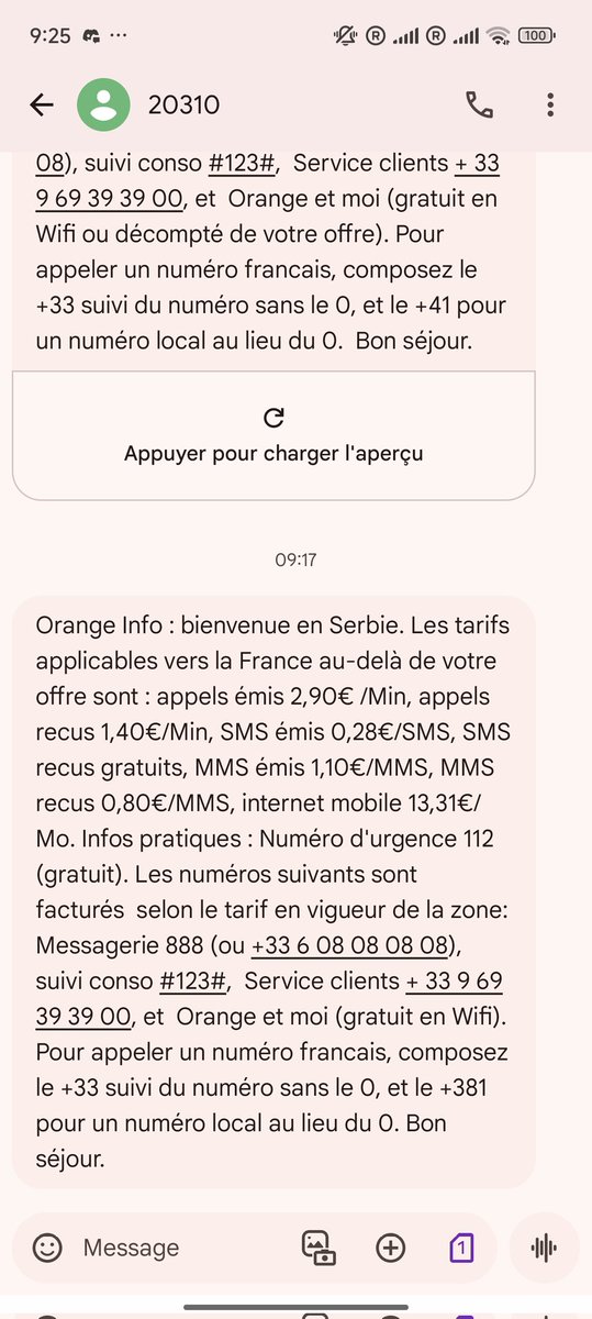 Vaut mieux pas oublier de couper ses données mobiles en Serbie... <a href="/Orange_France/">Orange France</a>