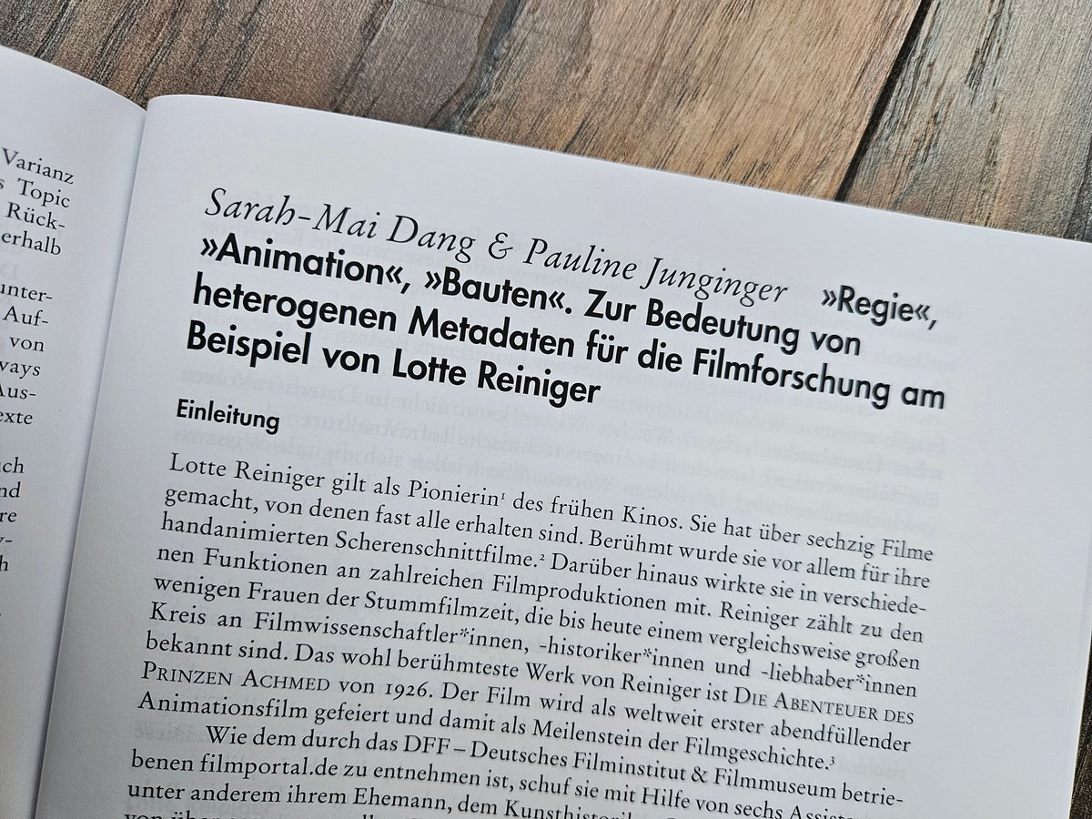 DAVIF | fedihum.org/@davif (@davif_project) on Twitter photo Was bedeutet die Heterogenität von Metadaten für die Filmforschung?
Diese Frage untersuchen <a href="/SarahMaiDang/">Sarah-Mai Dang @sarahmaidang.bsky.social</a> & <a href="/p_junginger/">Pauline Junginger</a> in ihrem Beitrag für die aktuelle "Frauen und Film" anhand von Lotte Reiniger✨
Wir freuen uns sehr, Teil dieses schönen Heftes zu sein!
#FrauenUndFilm #DAVIF Was bedeutet die Heterogenität von Metadaten für die Filmforschung?
Diese Frage untersuchen <a href="/SarahMaiDang/">Sarah-Mai Dang @sarahmaidang.bsky.social</a> & <a href="/p_junginger/">Pauline Junginger</a> in ihrem Beitrag für die aktuelle "Frauen und Film" anhand von Lotte Reiniger✨
Wir freuen uns sehr, Teil dieses schönen Heftes zu sein!
#FrauenUndFilm #DAVIF
