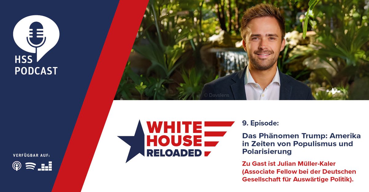 Hörtipp kurz vor der 🇺🇸-Wahl! Im #Podcast #WhiteHouseReloaded der <a href="/HSSde/">HSS</a> analysiert unser Associate Fellow <a href="/JMuellerKaler/">Julian Mueller-Kaler</a> das Phänomen Donald #Trump sowie die Welt des Populismus und der Polarisierung in den #USA. 

Jetzt reinhören! 🎧
buff.ly/4eQCmQn