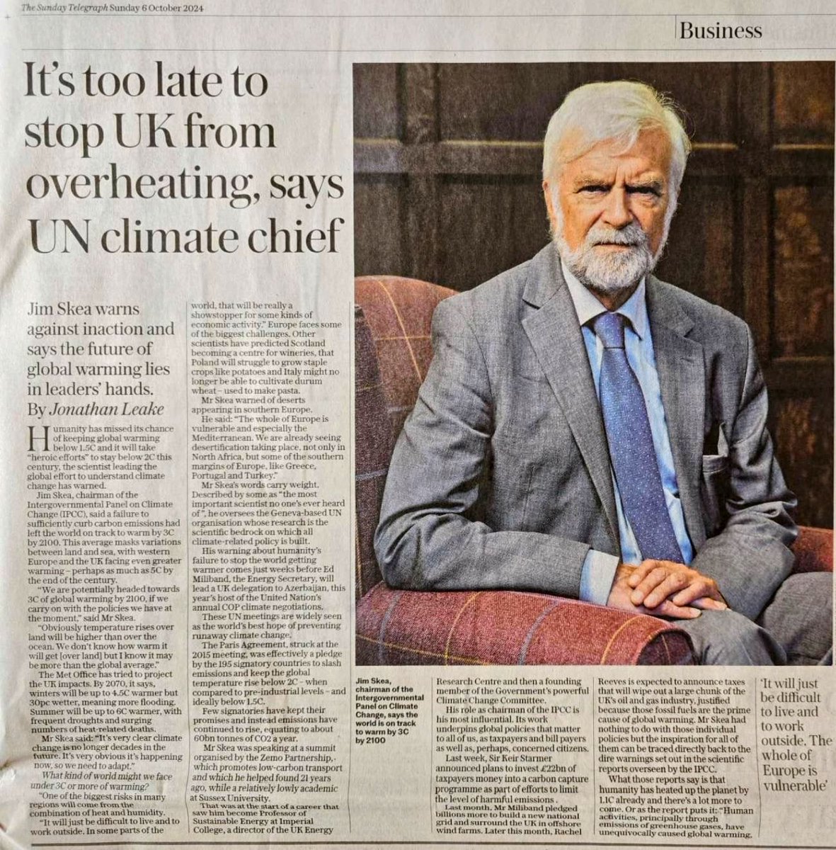 A chief world scientist says we’re on track for 3-5C of warming. 

That's an uninhabitable world.
