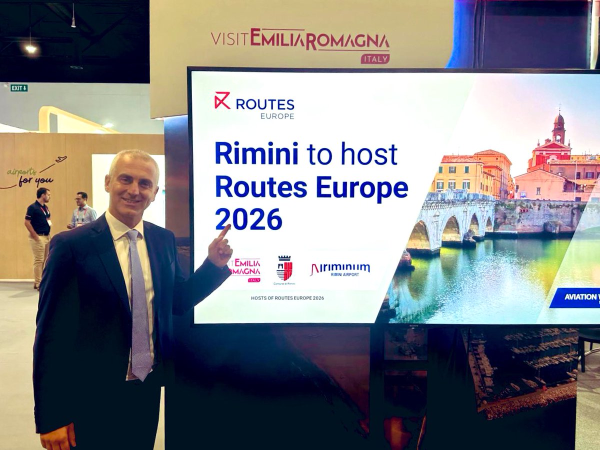 Rimini ospiterà Routes Europe 2026, evento internazionale dedicato al trasporto aereo. Un’occasione unica per fare conoscere #Rimini alle principali compagnie aeree e affermare la centralità dello sviluppo futuro del nostro aeroporto <a href="/routesonline/">Routesonline</a> aviationweek.com/air-transport/…