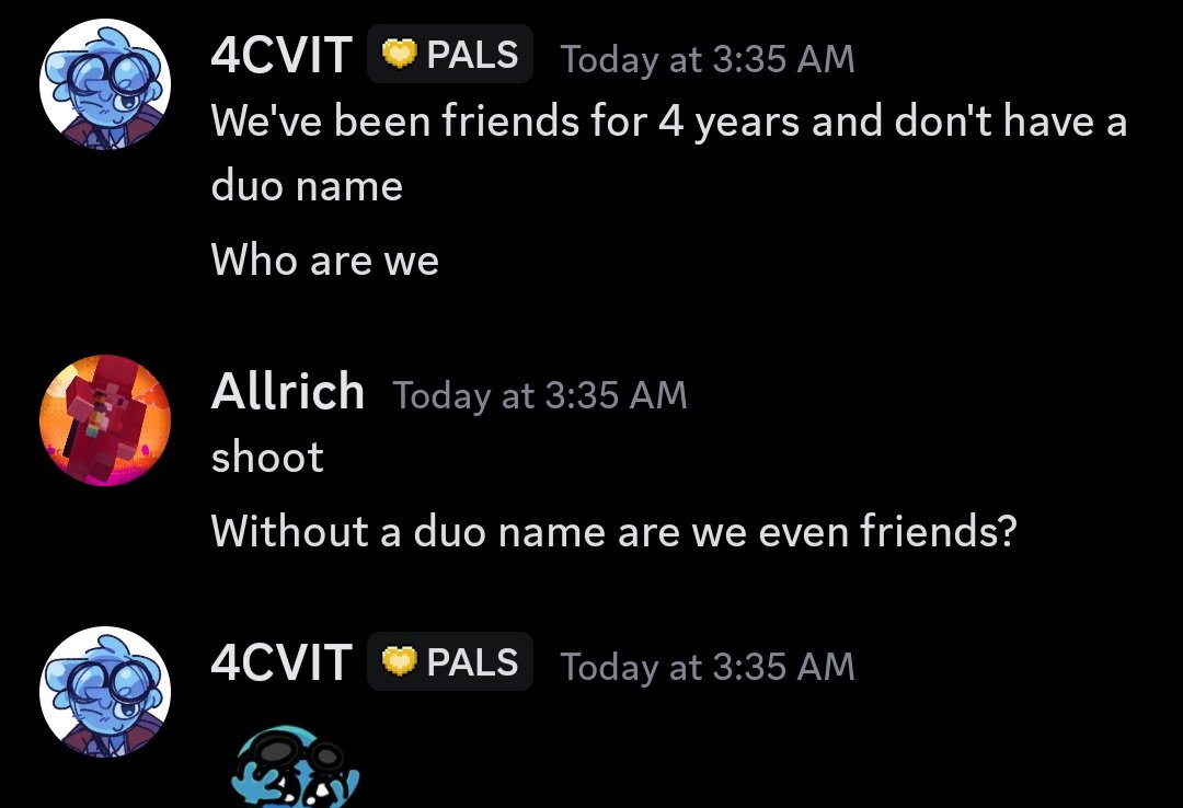 When the event google form asks for a duo name: