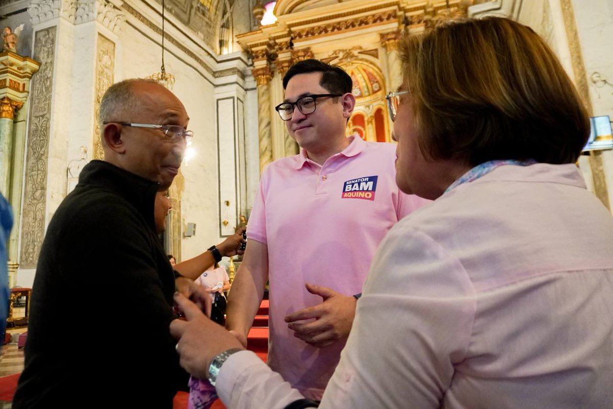 bamaquino's tweet photo. Maraming salamat po sa mga nakasama natin sa holy mass bago tayo pormal na mag-file ng COC sa pagka-Senador kahapon. Ramdam ko po ang inyong suporta’t pagmamahal at masaya akong kasama ko kayo sa laban na ito 🙏🏻🇵🇭 #BamAquino2025 #BamAquinoSaSenado #LibrengKolehiyoSiguradongTrabaho