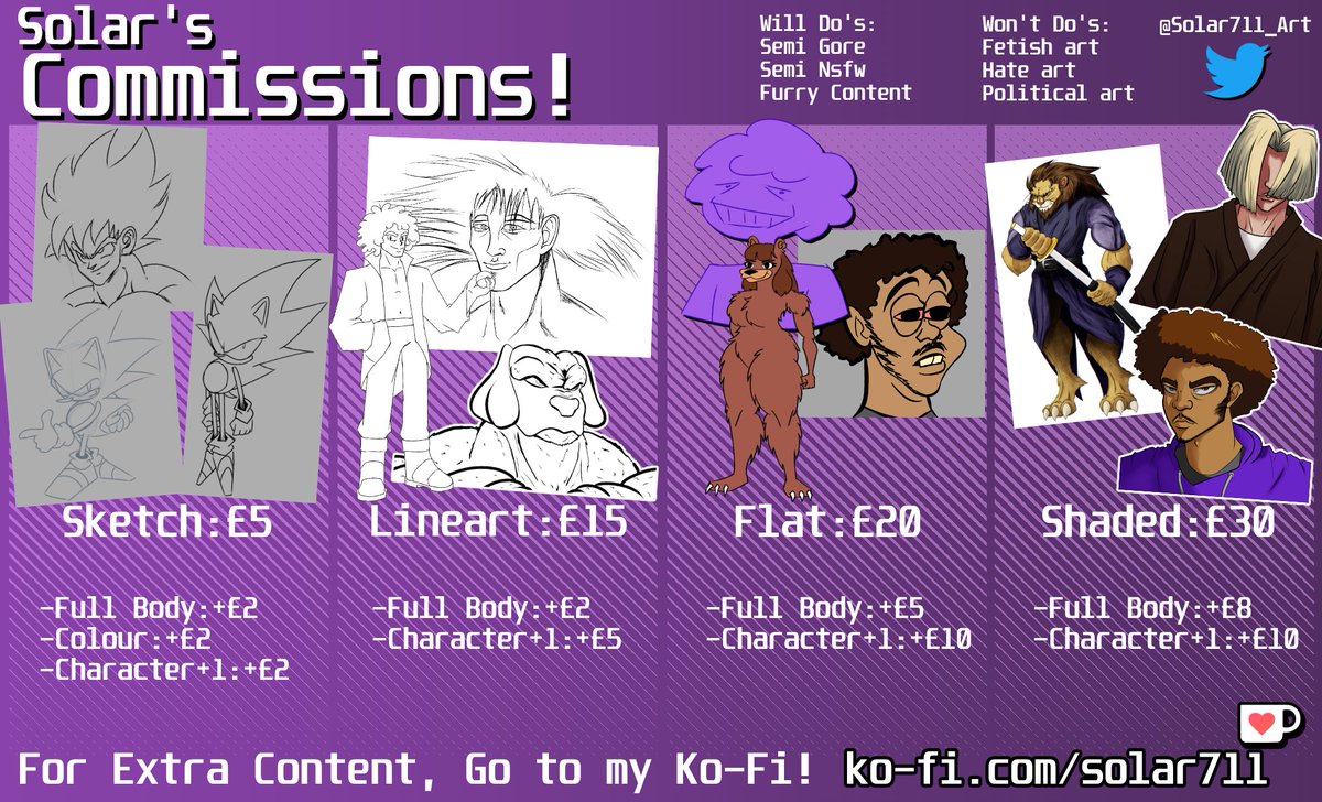 Solar711_Art's tweet photo. ☀️MY COMMISSIONS ARE OPEN!!!!☀️

I made this to help promote my commissions on other platforms since it's literally an image.
Ty all for supporting me! https://t.co/nZMaNIioDj