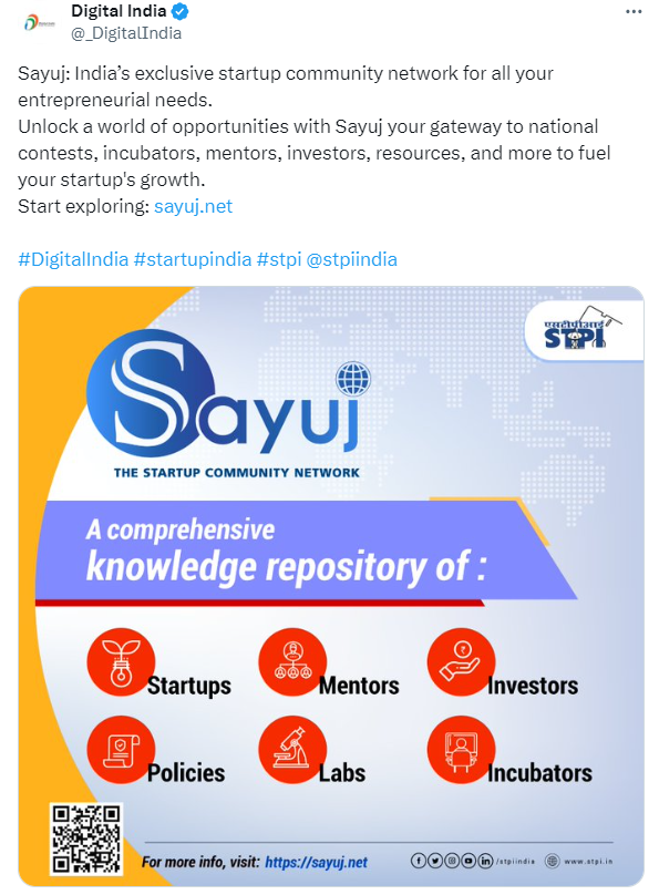 PravKumarr's tweet photo. #SAYUJ-India’s exclusive #StartupCommunityNetwork, is rapidly gaining momentum as national enablers highlight its benefits.

If u r part of startup ecosystem and haven’t joined, u are missing out on being part of India’s most collaborative network. Join @ https://t.co/83cOwFJSdD https://t.co/GzifIZvZcA