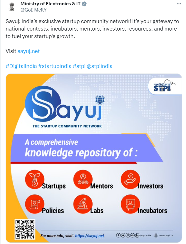 PravKumarr's tweet photo. #SAYUJ-India’s exclusive #StartupCommunityNetwork, is rapidly gaining momentum as national enablers highlight its benefits.

If u r part of startup ecosystem and haven’t joined, u are missing out on being part of India’s most collaborative network. Join @ https://t.co/83cOwFJSdD https://t.co/GzifIZvZcA