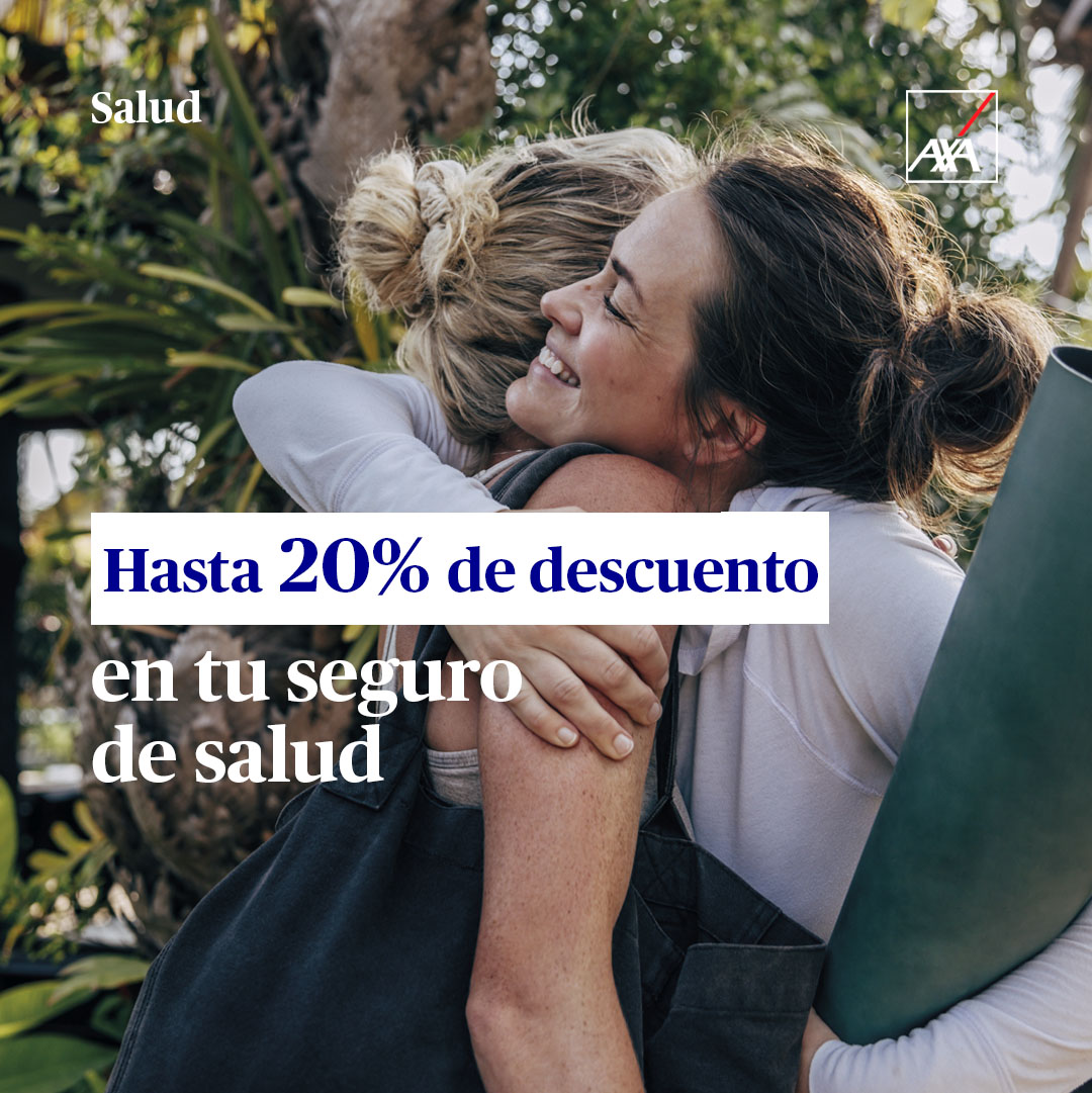 Asegura tu salud física y emocional con AXA, ahora, con hasta un 20 % dto y médico online gratis. Para más información sobre el Seguro de Salud, acércate a nuestra agencia y te informamos de todo.