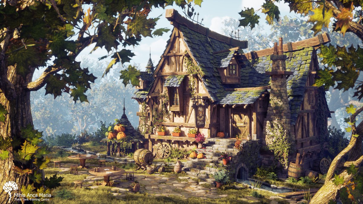 MihisAnca's tweet image. Hello! 🤗 I&apos;m happy to share my game environment &quot;Medieval House&quot; that I made during my Advanced Term at @ThinkTank3D . The project is inspired by the amazing concept of Kyungsup Sin.

ArtStation: artstation.com/artwork/oJbYnq

Enjoy!