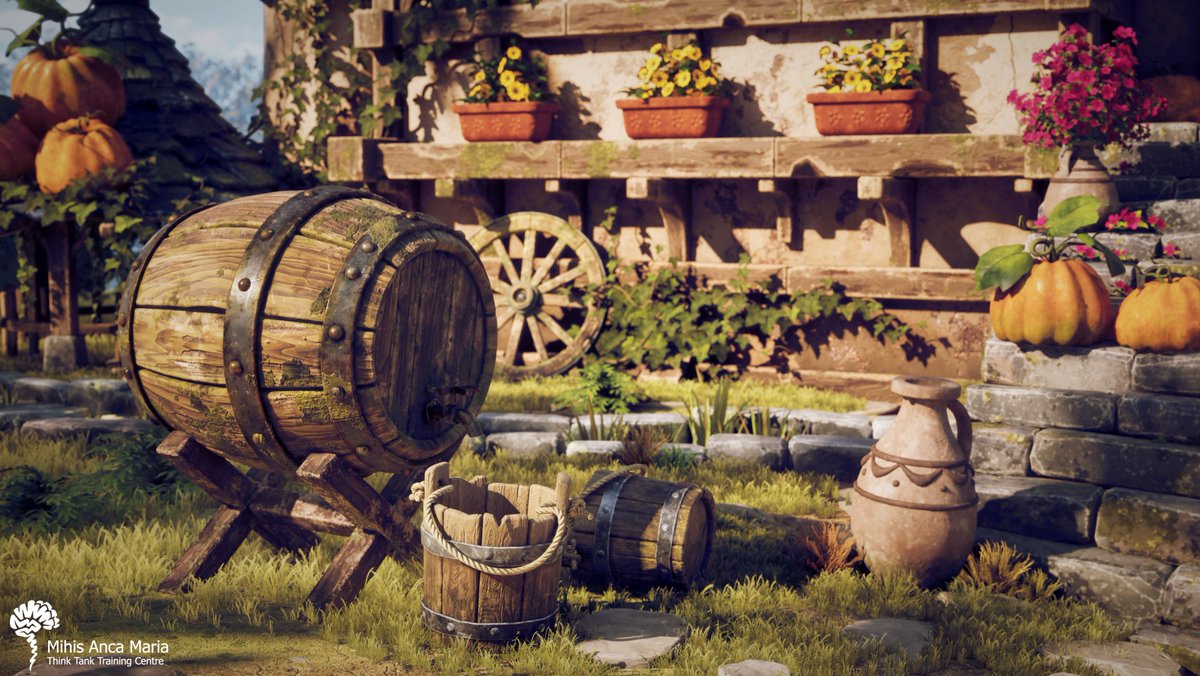 MihisAnca's tweet image. Hello! 🤗 I&apos;m happy to share my game environment &quot;Medieval House&quot; that I made during my Advanced Term at @ThinkTank3D . The project is inspired by the amazing concept of Kyungsup Sin.

ArtStation: artstation.com/artwork/oJbYnq

Enjoy!