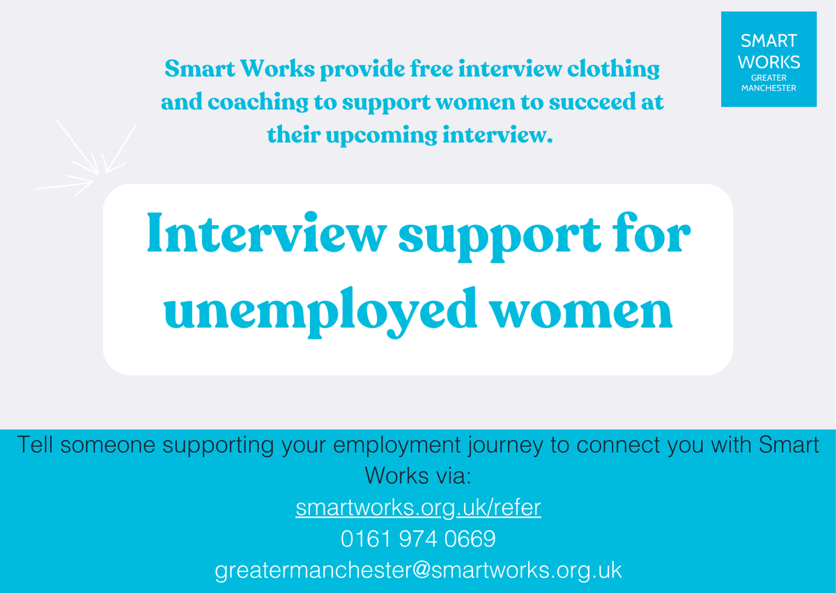 Are you an unemployed woman looking for work? Smart Works provide free interview clothing and coaching to support women to succeed at interviews.  They give women the confidence, self-belief and practical tools to succeed in securing a job and start a new chapter in their life.