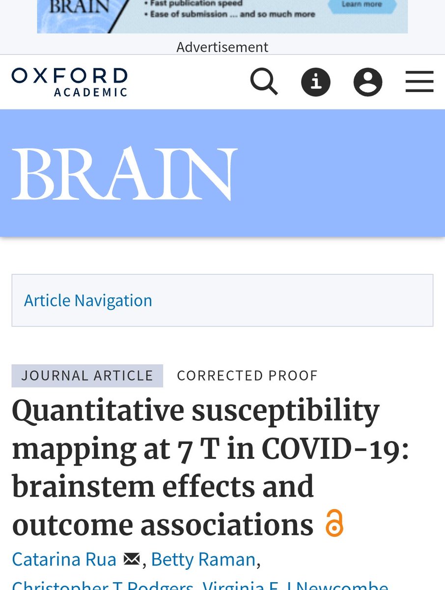 Wow.
The damage measured in this study is a straight shot to parts of the brain that manage autonomic function, mood, cognition, and respiratory control.

Covid infection causes brain damage.
Covid damages your brain.