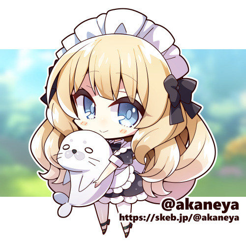 skeb再掲
クライアントさんのアバター+アザラシの赤ちゃん 