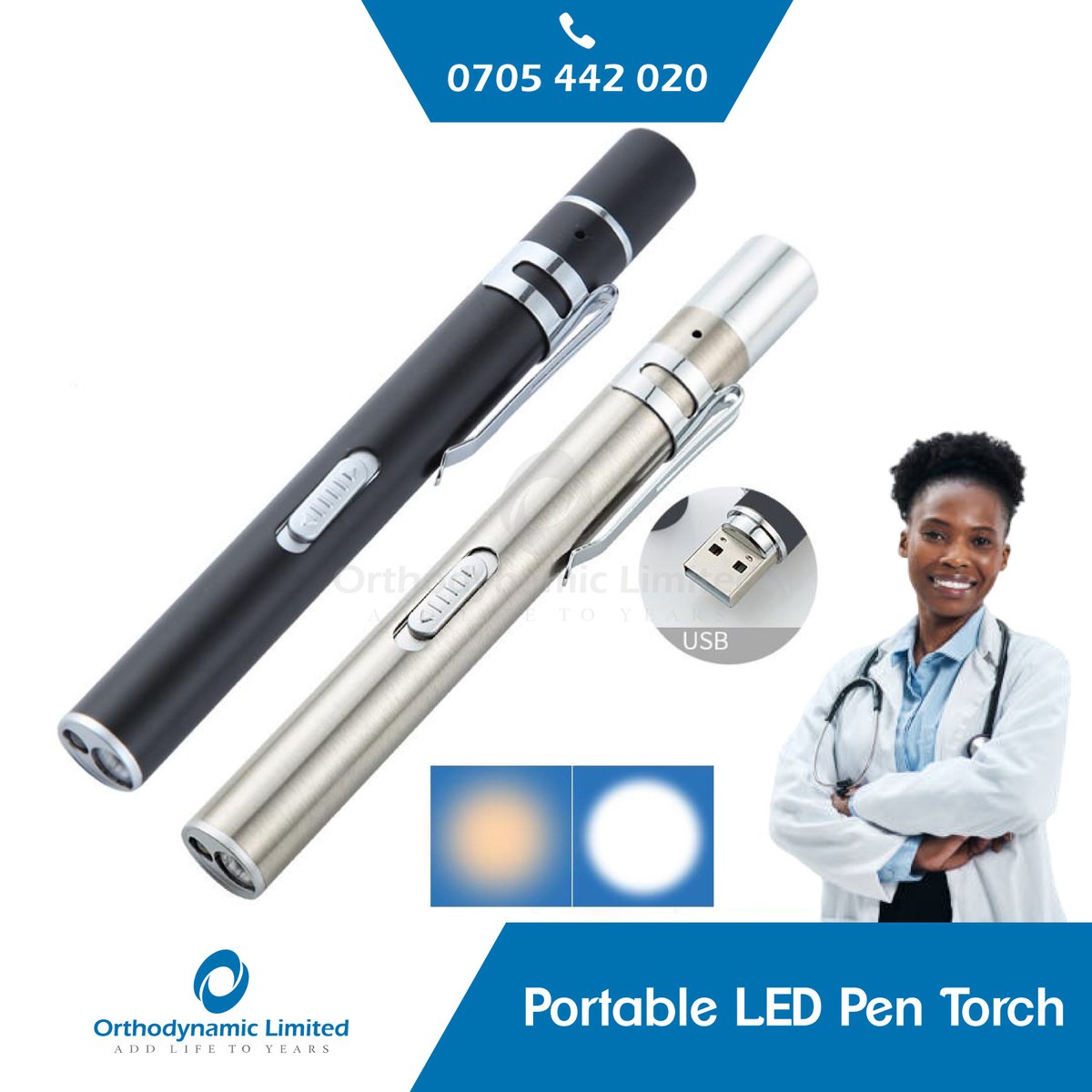Orthodyna's tweet image. Brighten Your Examinations with the Portable LED Pen Torch!  

#PortableLED #FreeKiprono #EndOfAnError Rigathi Gachagua Kimani Ichung'wah Sonko Riggy G